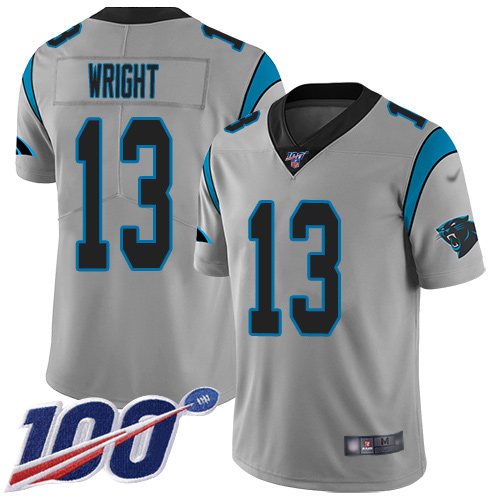 Carolina Panthers Limited Silver Men Jarius Wright Jersey NFL Football #13 100th Season Inverted Legend